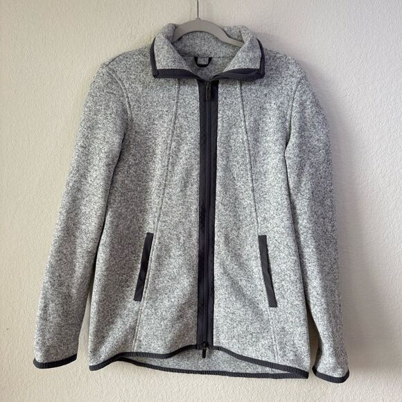 Lululemon Women’s Full Zip Heather Grey Fleece Jacket Sz 6 Outdoor Activewear - Picture 1 of 6